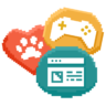 logo de site internet, animaux, jeux vidéos